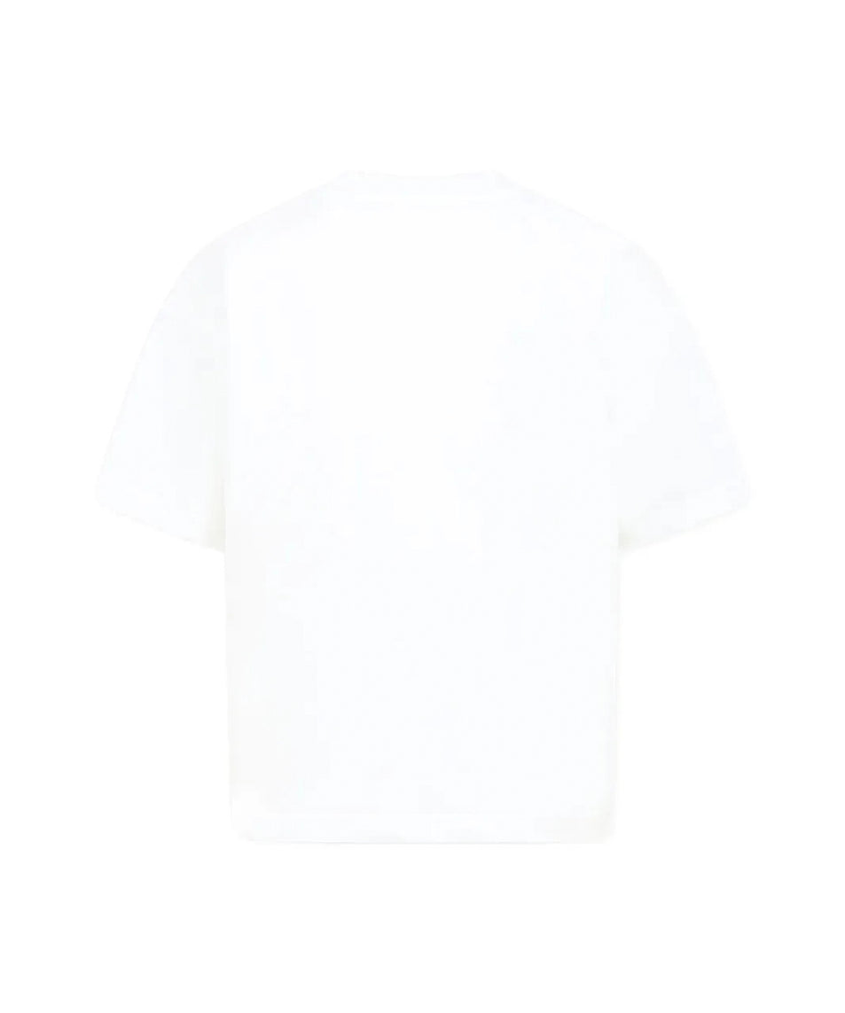 MSGM Kids T-shirt Bianca con Applicazione Fiori per Bambine retro