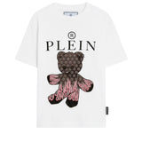 Philipp Plein Kids T-Shirt Rosa con Stampa Grafica per Bambine