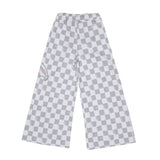 Sprayground Pantalone a Quadri Grigio/Bianco per Bambini