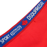 Dsquared2 Kids Red Bermuda Shorts with Logo Band for Kids