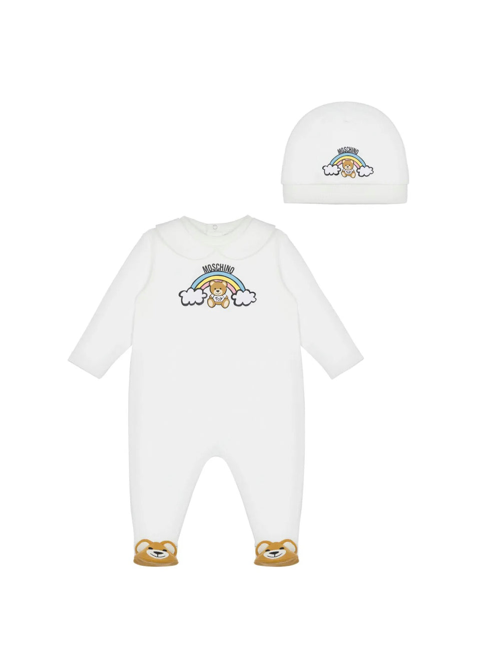 Moschino Kids Tutina Rosa con Cappello per Neonate