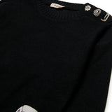 N°21 Kids Pullover Nero con Applicazione Jewel per Bambine