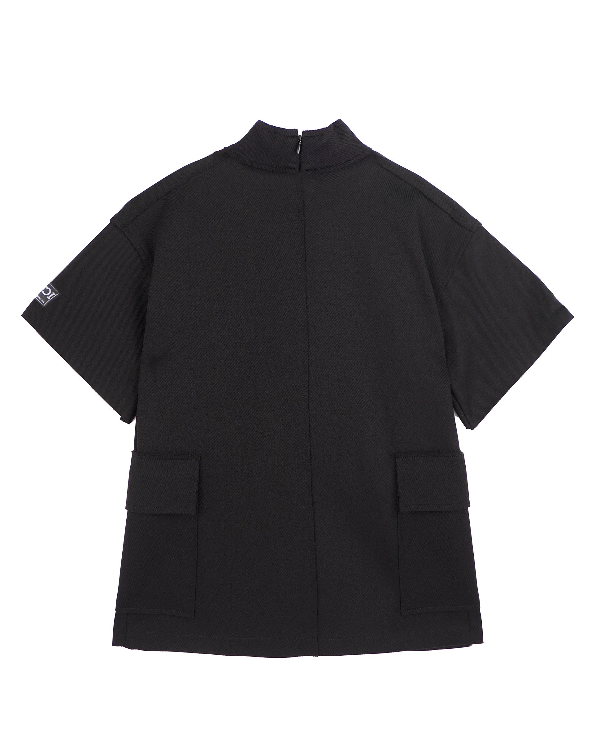 Iceberg Kids Abito Nero da Bambina con Logo Frontale per Bambini