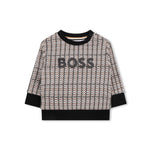 Boss Kids Felpa in Cotone a Tre Tonalità per Neonati