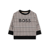 Boss Kids Felpa in Cotone a Tre Tonalità per Neonati