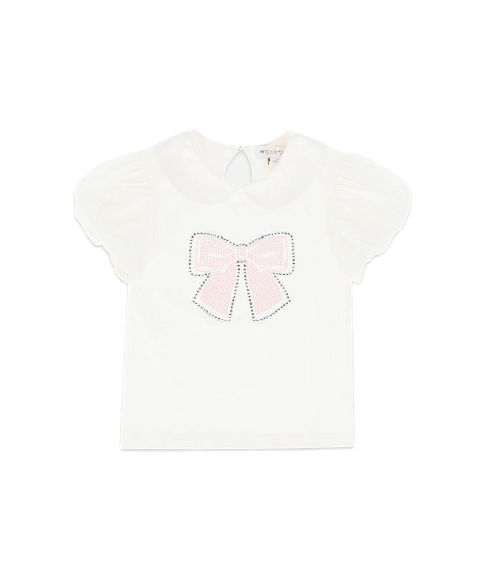Angel's Face T-shirt Bianca con Stampa Mallory per Bambine