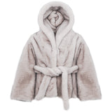Yes London Kids Giacca Ecovisone Grigia con Cappuccio per Bambine