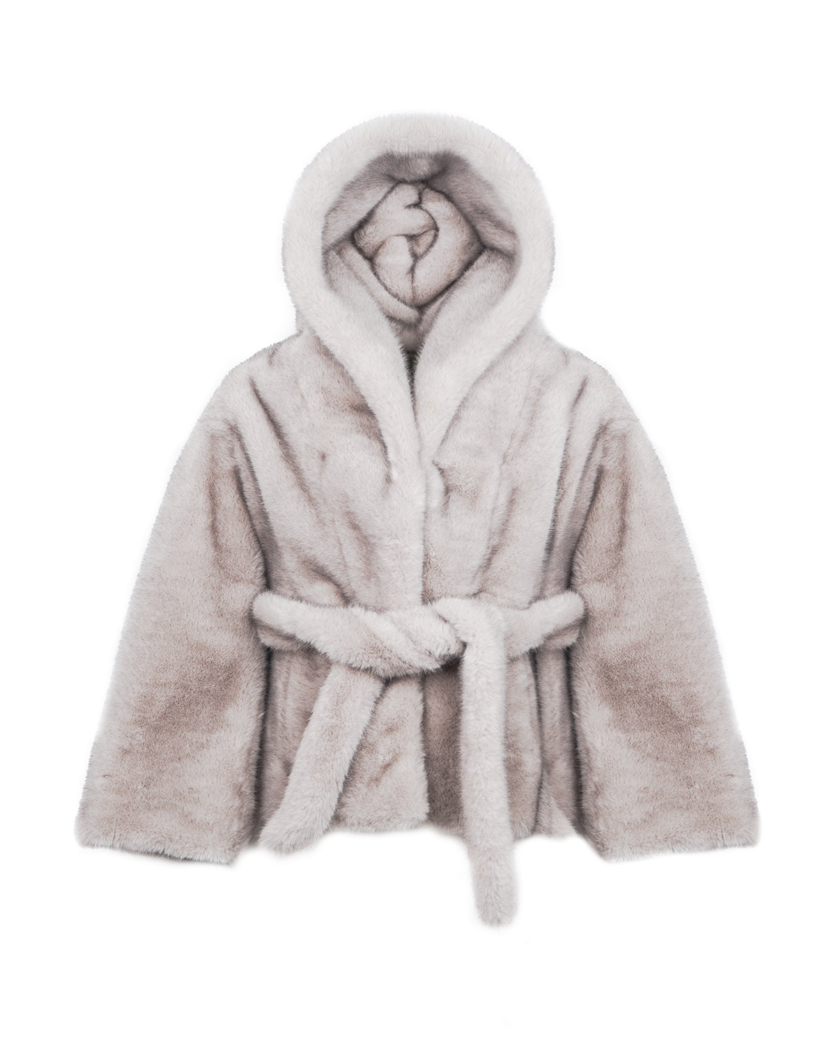 Yes London Kids Giacca Ecovisone Grigia con Cappuccio per Bambine