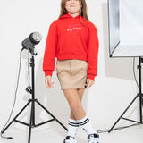 Dsquared2 Kids Red Heart Print Hoodie for Girls