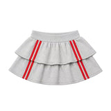 MSGM Kids Gonna Grigio con Strisce Rosso per Bambine