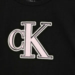 Calvin Klein Kids T-shirt Nera con CK per Bambine