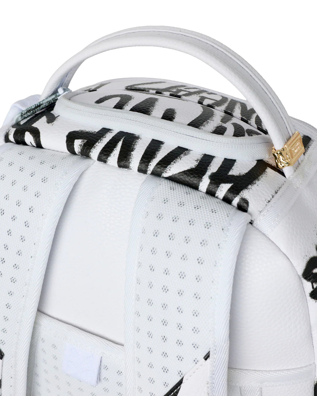 Sprayground Kids Zaino Think On It Bianco con Stampa Graffiti Neri