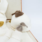 Le Coconnè Cappello Bianco con Fiocchi per Neonate