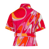 Emilio Pucci Kids Camicia con Fascia in Vita a Fantasia per Bambine