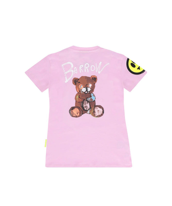 Barrow Kids Abito Rosa con Stampa Retro per Neonate