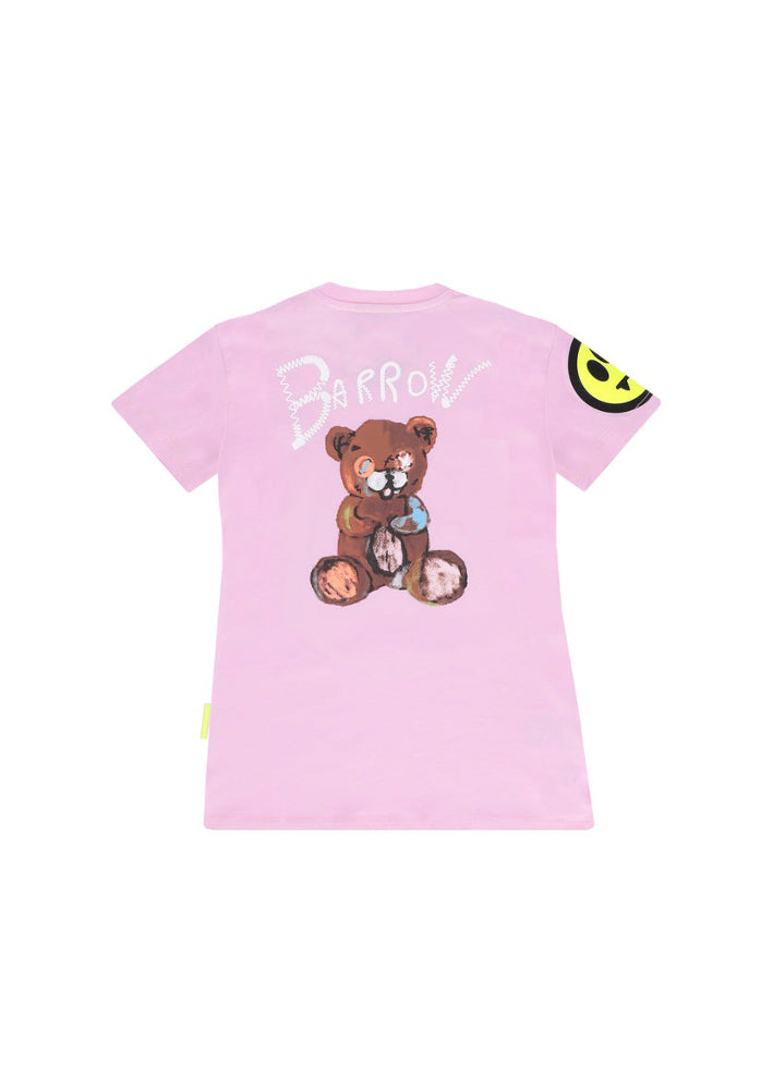 Barrow Kids Abito Rosa con Stampa Retro per Neonate