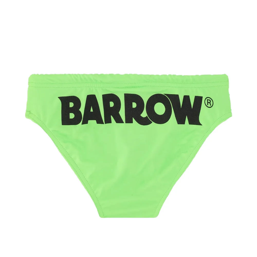 Barrow Kids Costume Slip Verde Fluo con Logo per Bambini