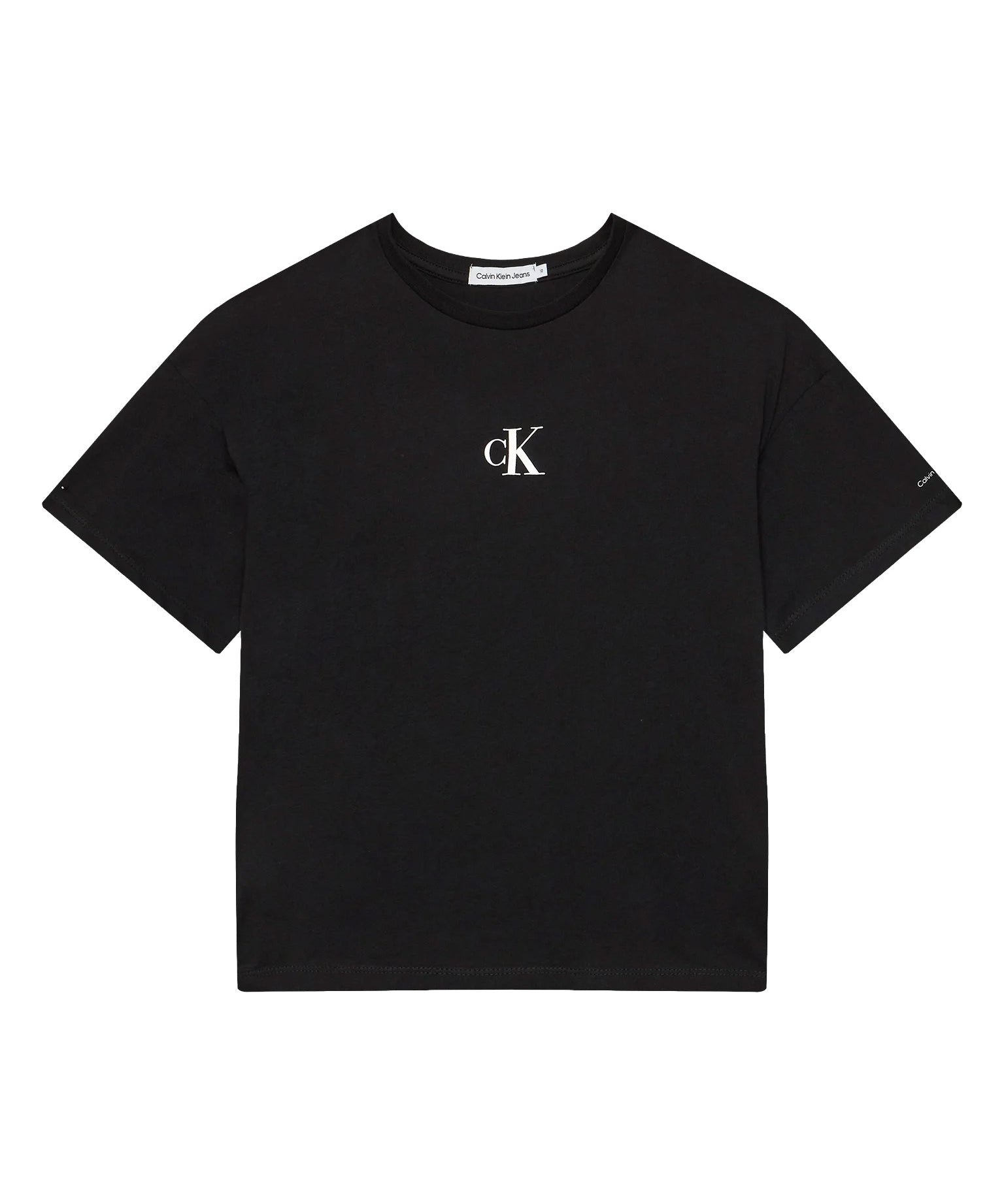 Calvin Klein Kids T-Shirt Nero con Logo per Bambini