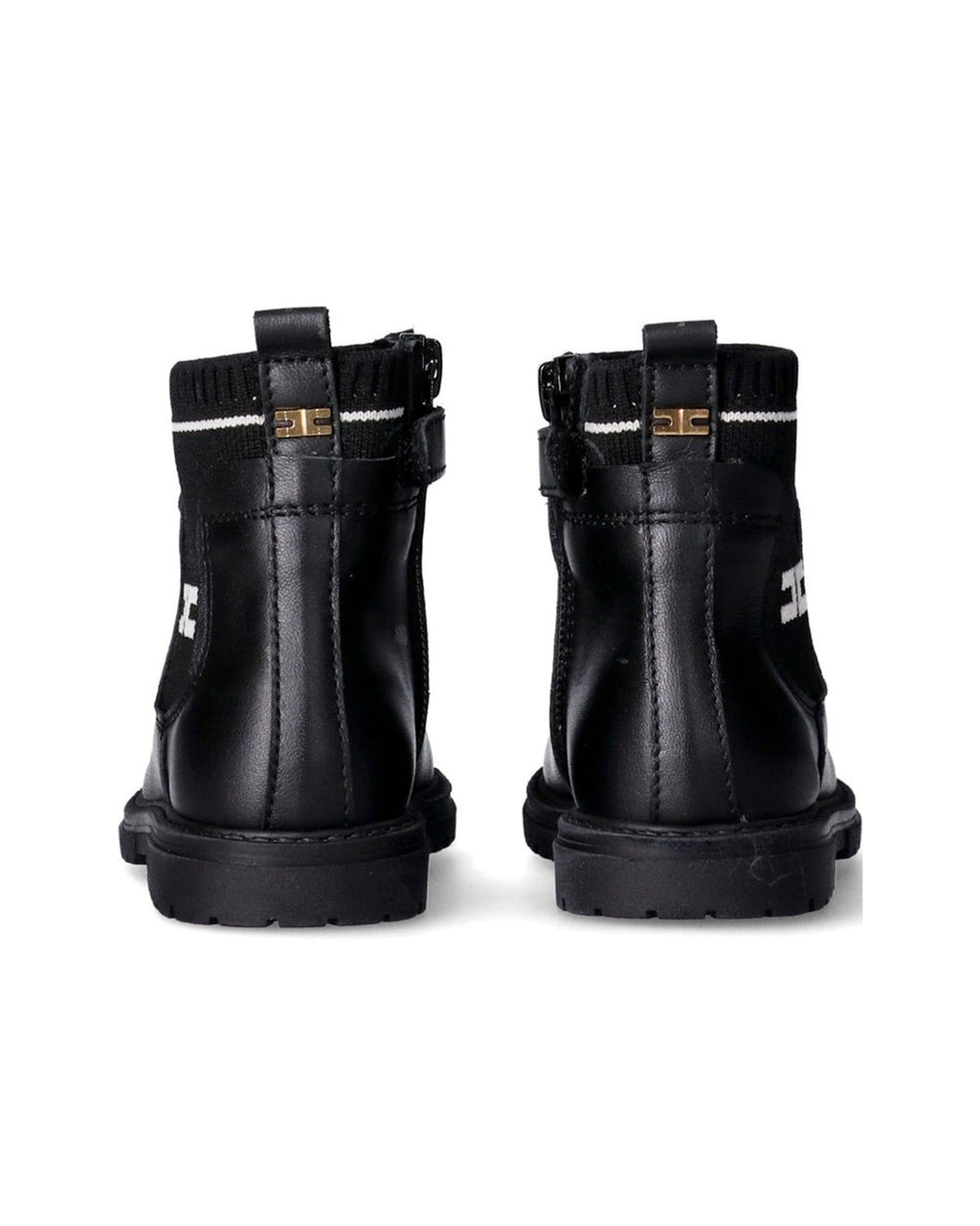 Elisabetta Franchi La Mia Bambina Stivaletto Nero con Logo per Bambine