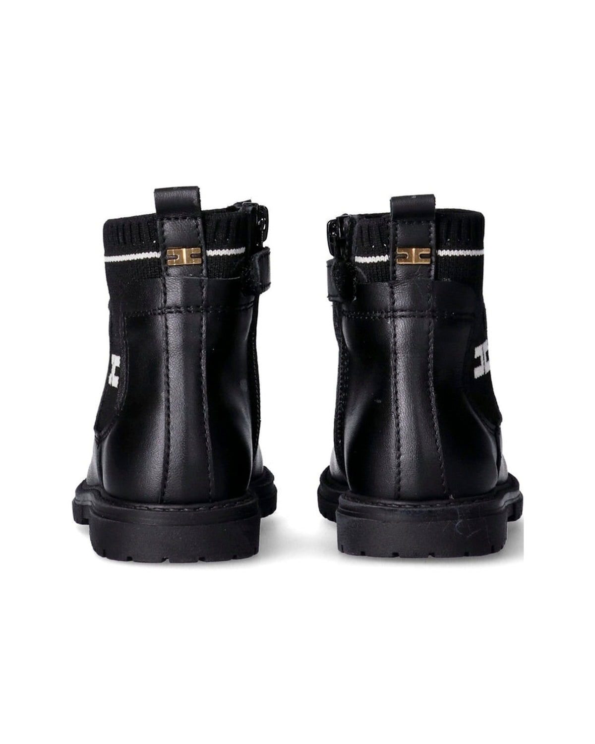 Elisabetta Franchi La Mia Bambina Stivaletto Nero con Logo per Bambine