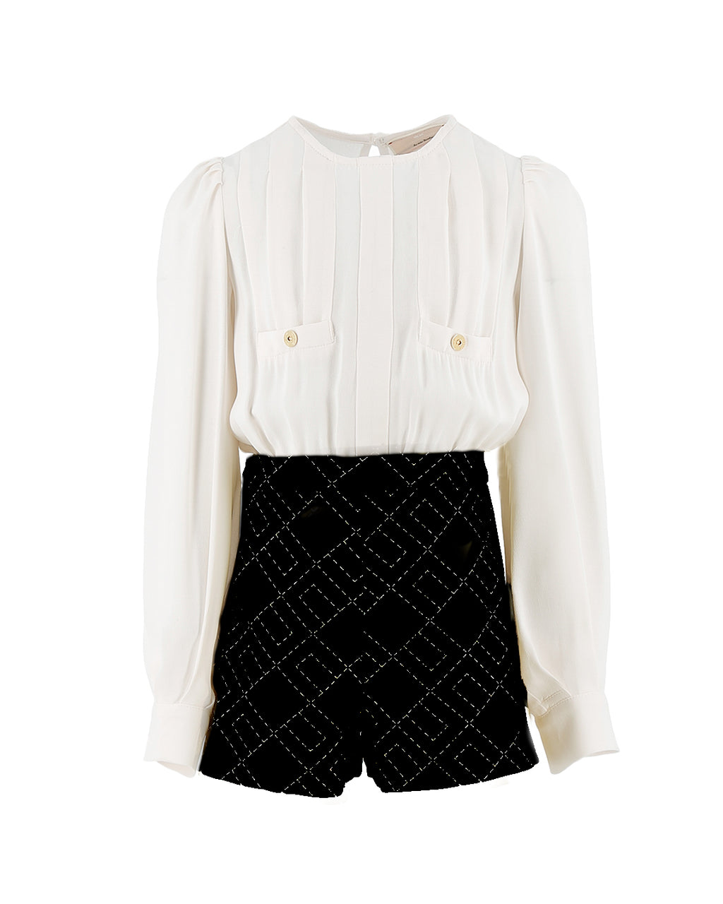 Elisabetta Franchi Tuta Camicia e Shorts per Bambine