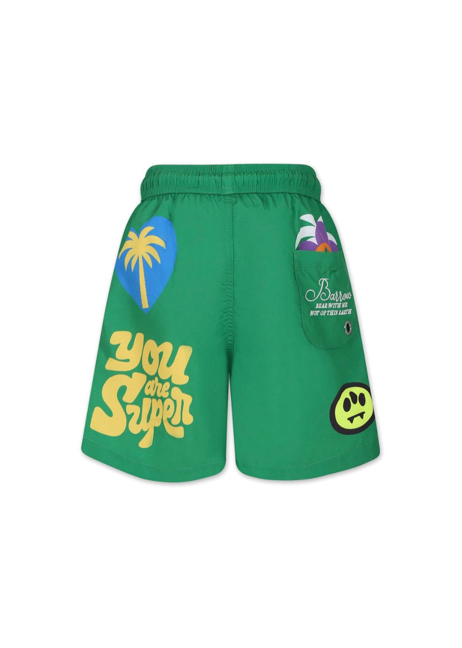 Barrow Kids Costume Boxer Verde con Stampa