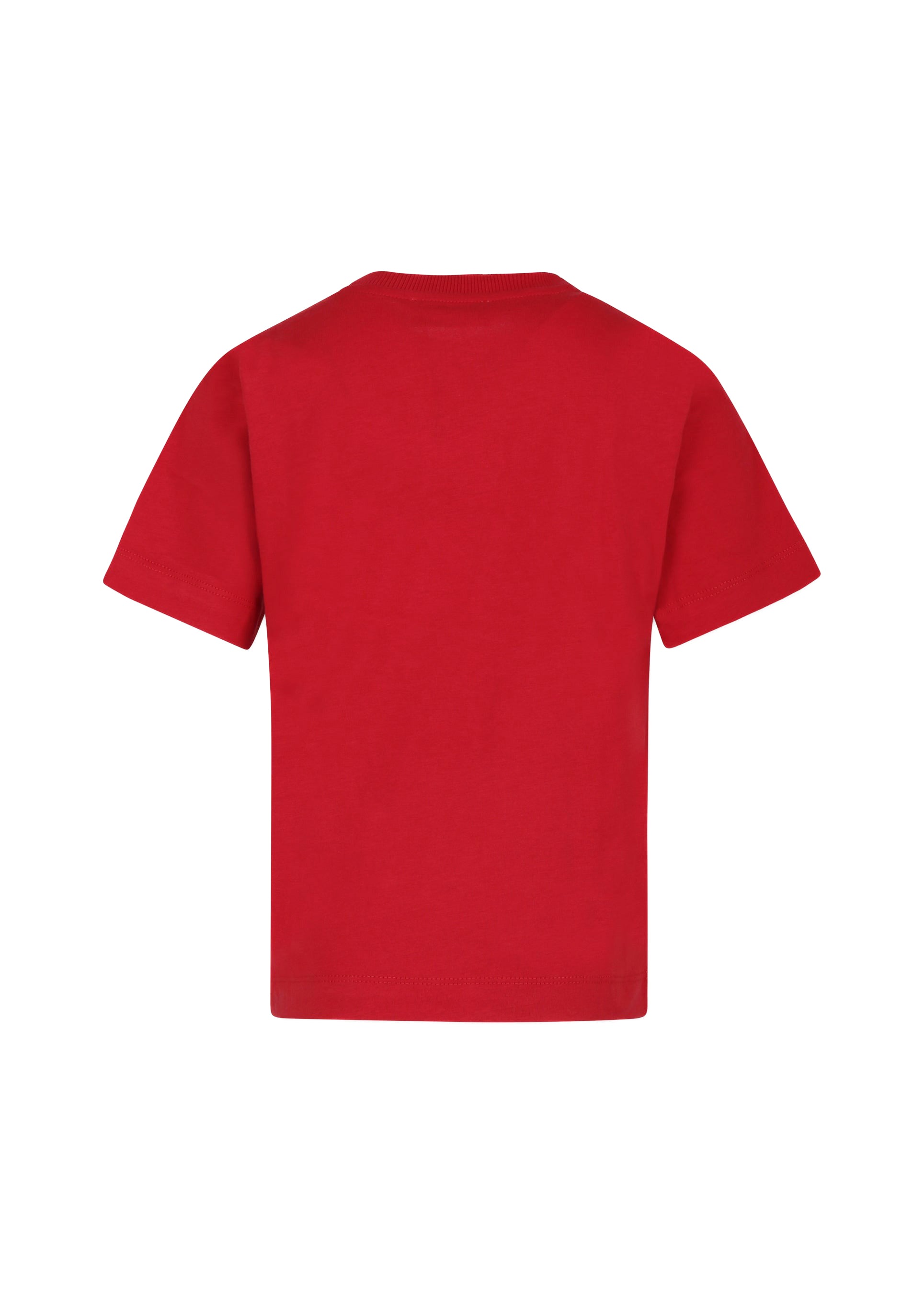 Moschino Kids T-Shirt Rosso con Teddy Bear per Bambini