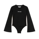 Palm Angels Kids Body Nero con Logo per Bambine