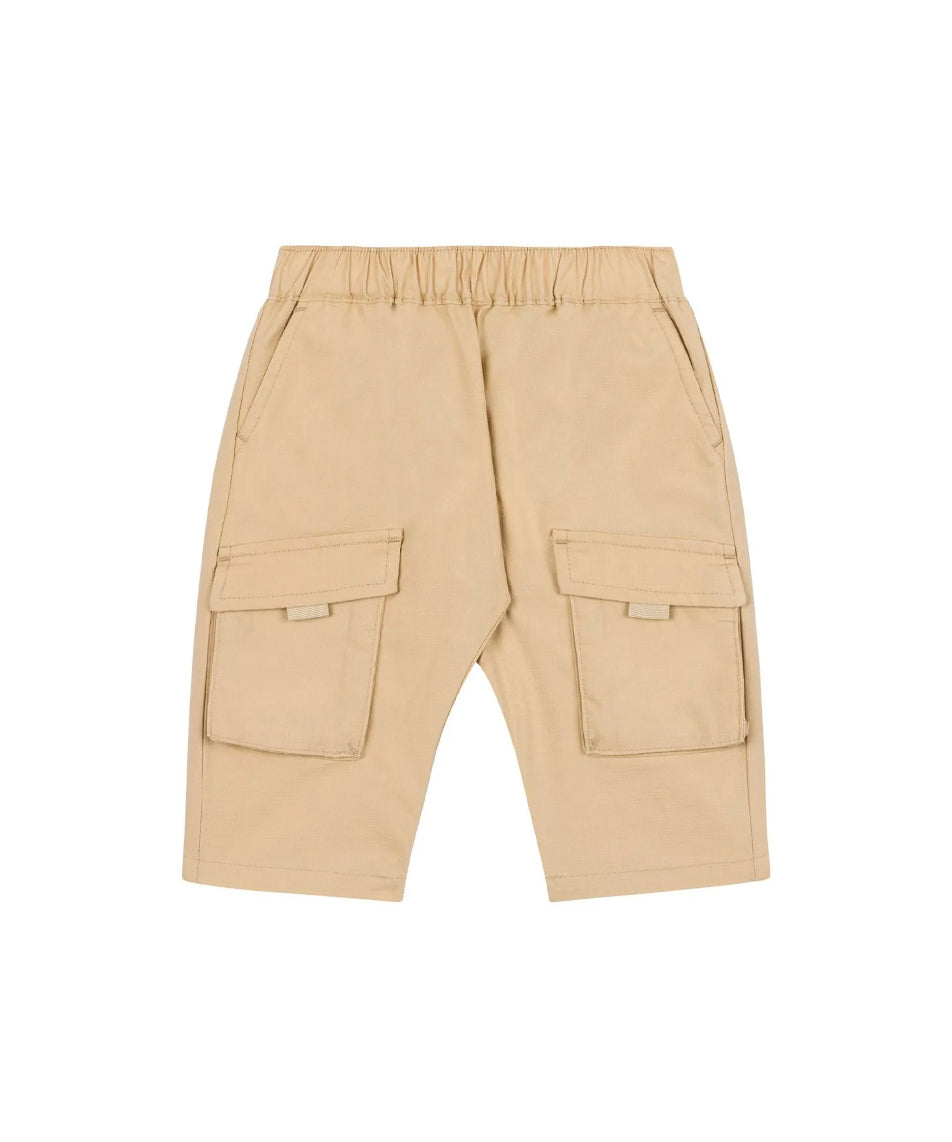 Moschino Kids Pantaloni Beige con Tasconi per Neonati