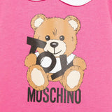 Moschino Kids Tutina Fucsia con Stampa Toy per Neonati