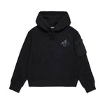 Dsquared2 Kids Felpa con Cappuccio Nera con Maple Leaf per Bambini