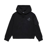 Dsquared2 Kids Felpa con Cappuccio Nera con Maple Leaf per Bambini
