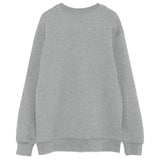 MSGM Kids Felpa Girocollo Grigio con Logo per Bambini