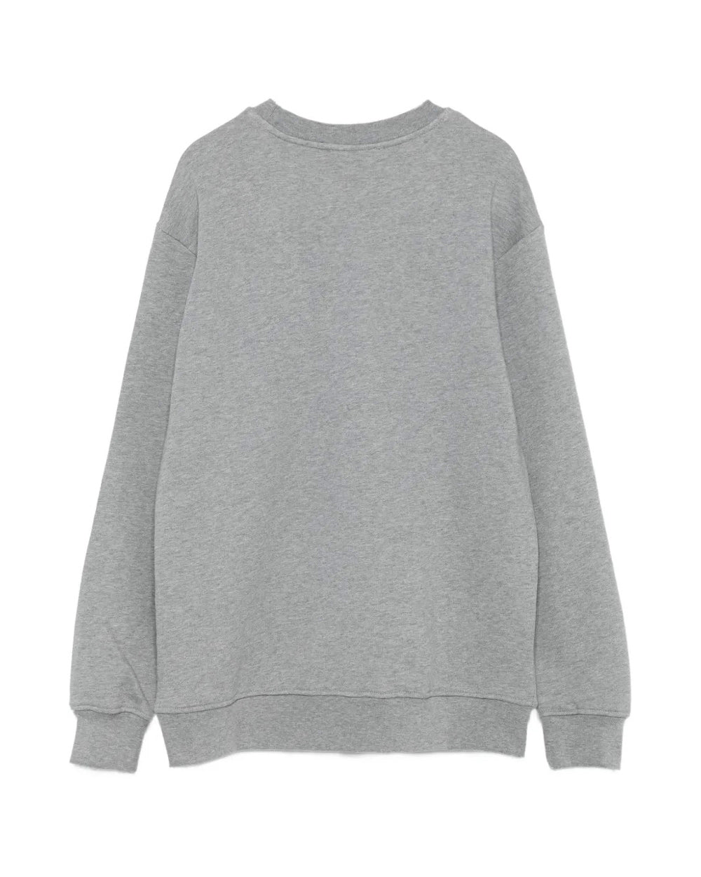 MSGM Kids Felpa Girocollo Grigio con Logo per Bambini