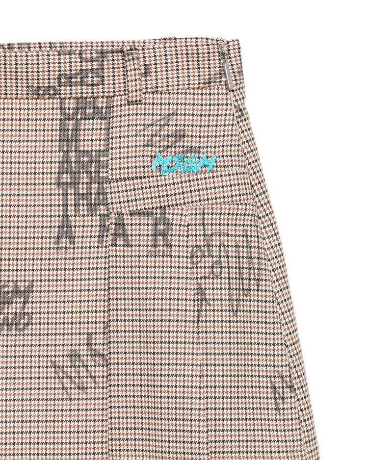 MSGM Kids Gonna Mini a Quadri con Stampe per Bambine
