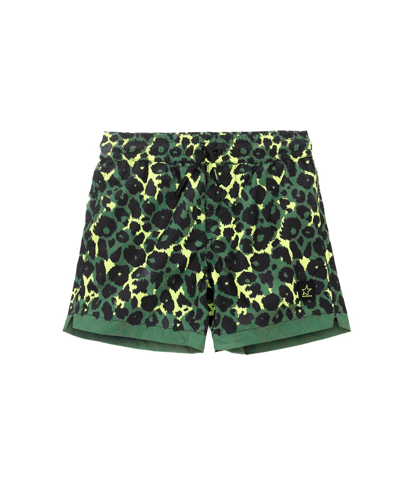 4GIVENESS Costume Boxer Fantasia Maculata Verde per Bambini (fronte)
