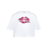 Just Cavalli Kids T-Shirt Bianco con Strass per Bambina