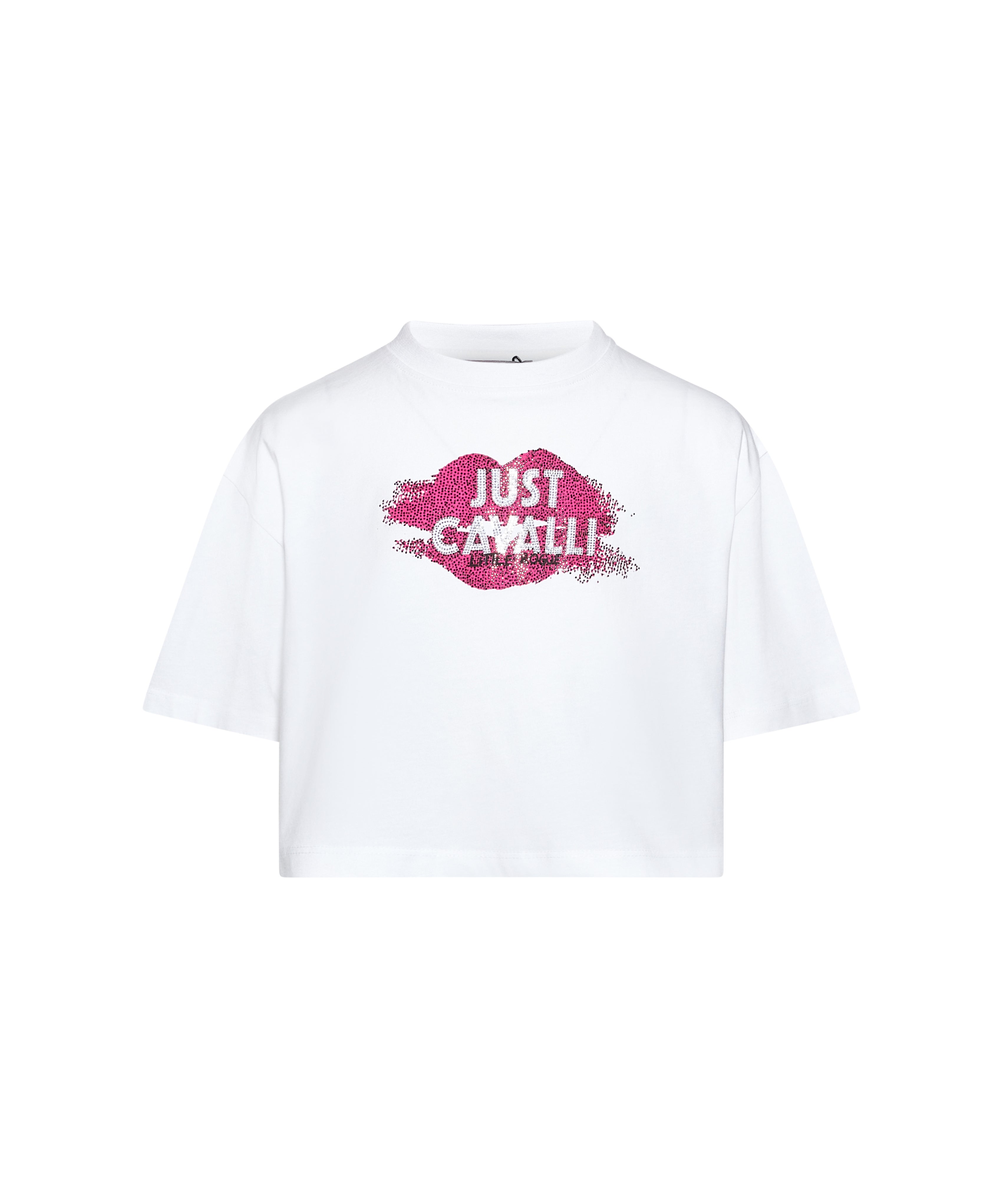 Just Cavalli Kids T-Shirt Bianco con Strass per Bambina