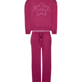 John Richmond Kids Tuta Sangria con Stampa Logo Stella per Bambine