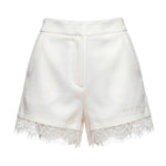Pinko Kids Short Pristine con Dettagli in Pizzo e Logo per Bambine