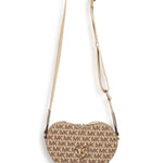 Michael Kors Kids Borsa Beige Cuore con Monogram per Bambine 