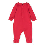 Moschino Kids Tutina Rossa con Stampa per Neonati