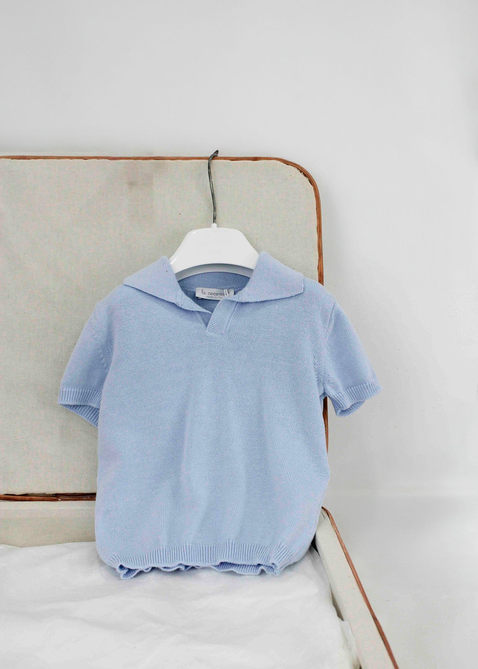 Le Coconne Polo Azzurra per Neonati