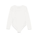 Moschino Kids Body Panna con Borchie Logo per Bambine (retro)