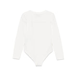 Moschino Kids Body Panna con Borchie Logo per Bambine (retro)