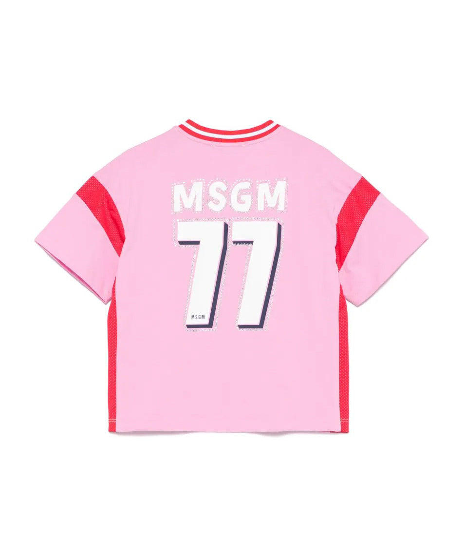 MSGM Kids T-shirt Rosa Sport Per Bambine