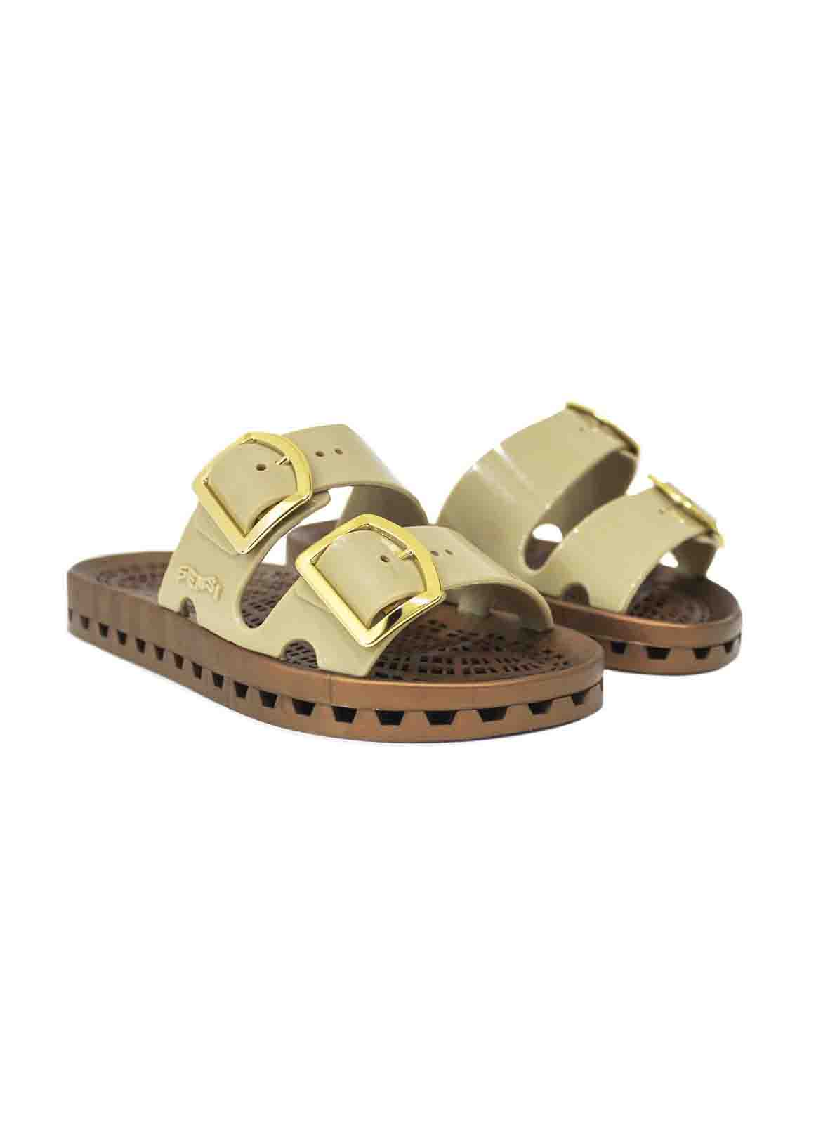 Sensi Kids Prestige Sandalo Beige Doppia Fascia per Bambine