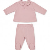 Elisabetta Franchi La Mia Bambina Completo Rosa con Ricamo Logo per Neonate