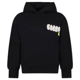 Barrow Kids Felpa con Cappuccio Nera con Stampa Logo e Pupazzo frontale
