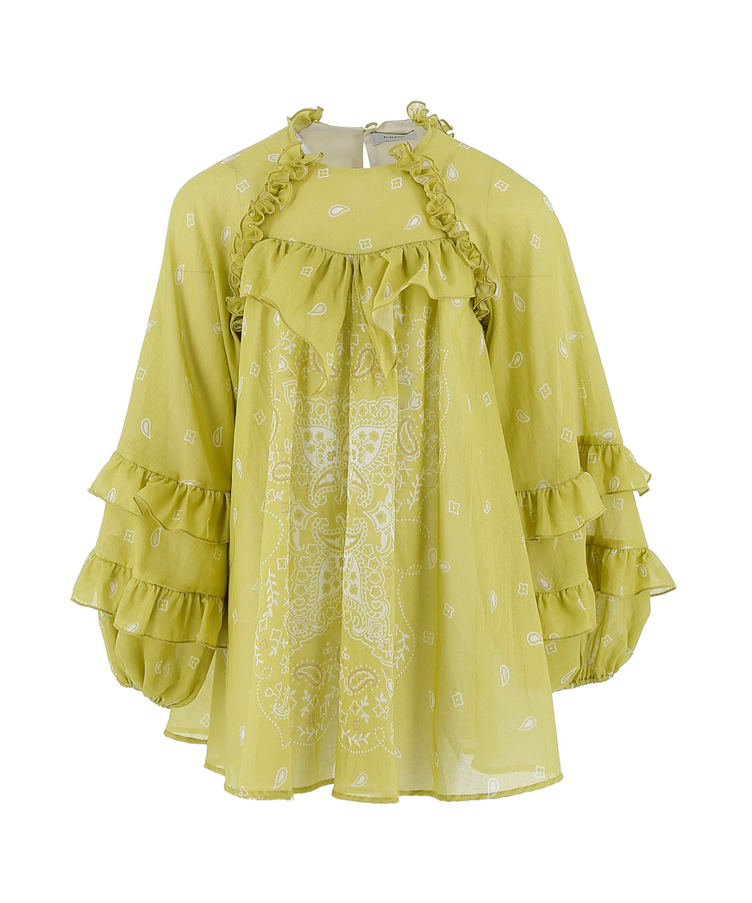 Pinko Kids Abito Verde con Stampa Bandana per Bambine
